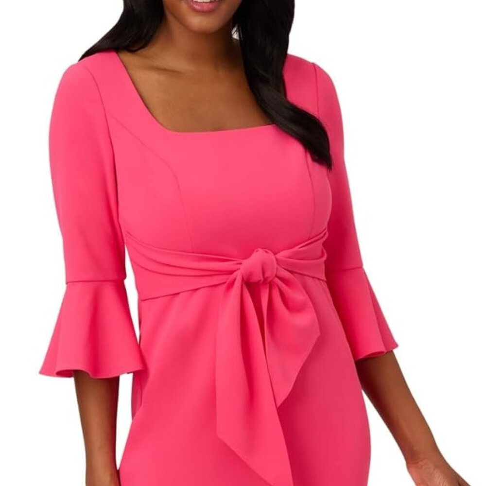 Women's Adrianna Papell Womens Bell Sleeve Tie Front Dress (Sz 14) AP1D104978